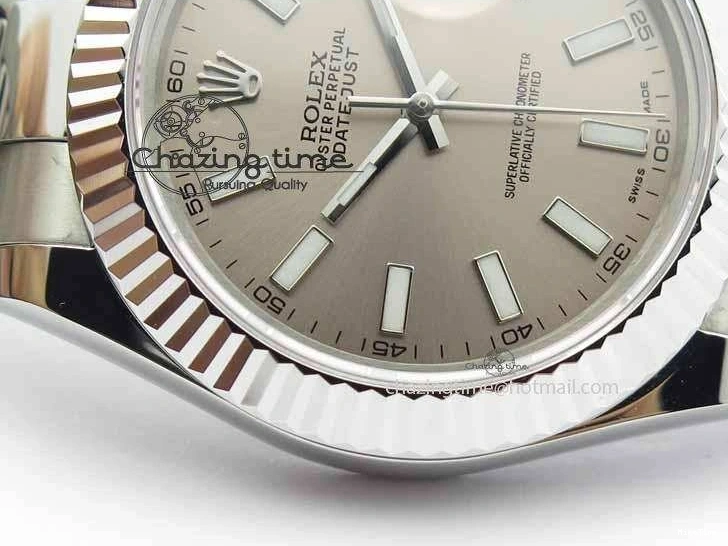 MiroTime 0408 DateJust II 41mm SS BP Maker Best Edition Gray Dial On SS Bracelet SA Trendsetting 3736